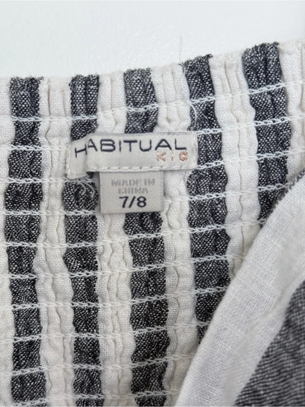 Habitual Black & White Striped Tank and Shorts Set